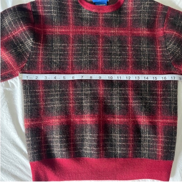 Vintage Pendleton Red Wool Plaid Sweater Size medium - Picture 6 of 7